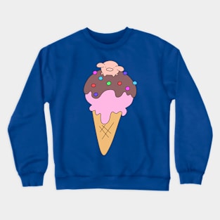 Icecream Cone Pig Crewneck Sweatshirt